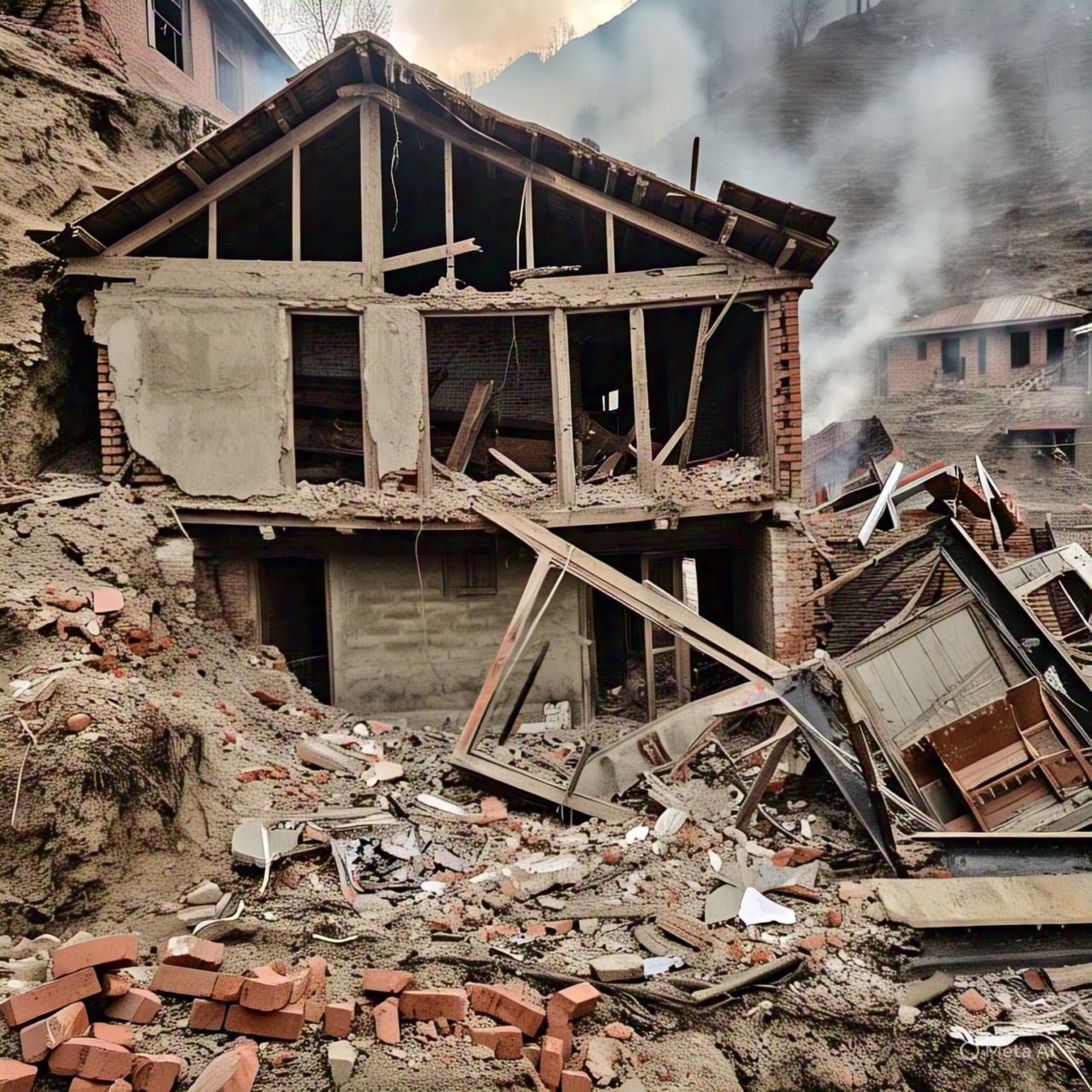 Symboliv image of terroristt house demolition